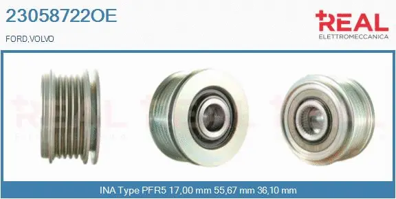 Belt Pulley, alternator (23058722OE)