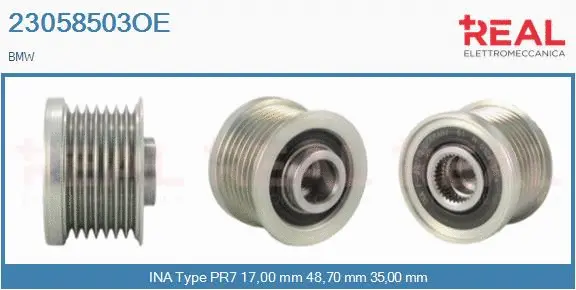 Belt Pulley, alternator (23058503OE)