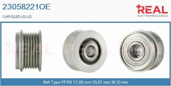 Belt Pulley, alternator (23058221OE)