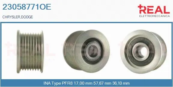 Belt Pulley, alternator (23058771OE)