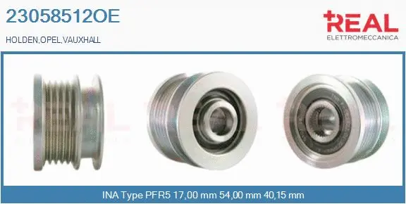 Belt Pulley, alternator (23058512OE)