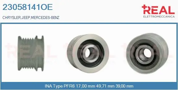 Belt Pulley, alternator (23058141OE)