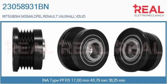 Belt Pulley, alternator (23058931BN)