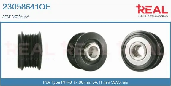 Belt Pulley, alternator (23058641OE)