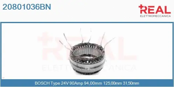 Stator, alternator (20801036BN)