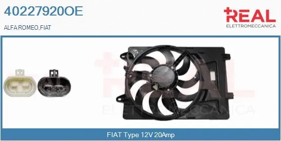 Electric Motor, radiator fan (40227920OE)