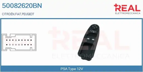 Switch, window regulator (50082620BN)