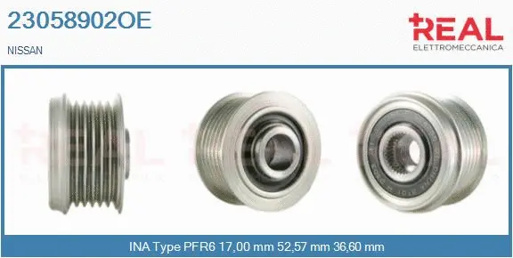 Belt Pulley, alternator (23058902OE)
