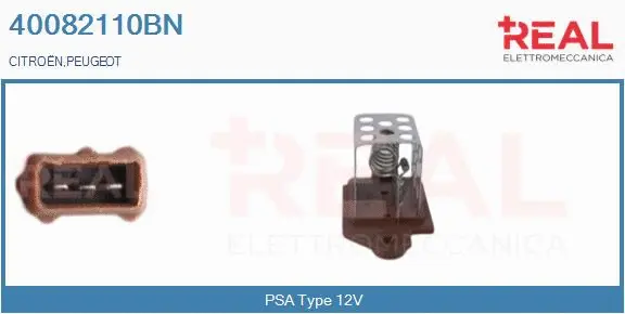 Series resistor, electric motor (radiator fan) (40082110BN)