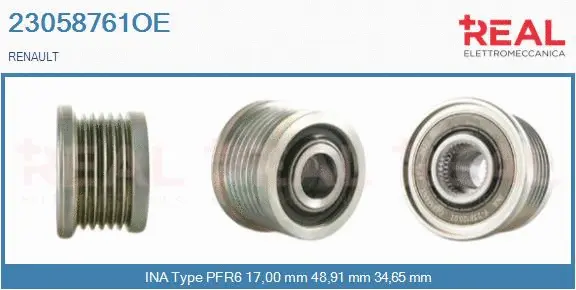 Belt Pulley, alternator (23058761OE)