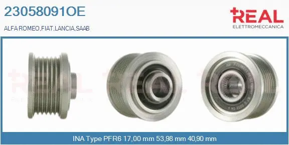 Belt Pulley, alternator (23058091OE)