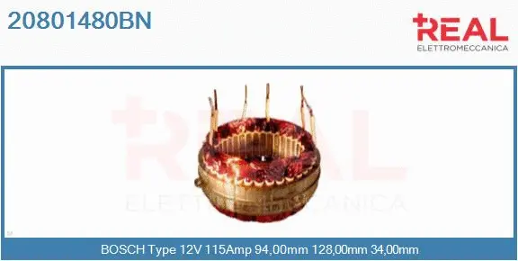 Stator, alternator (20801480BN)