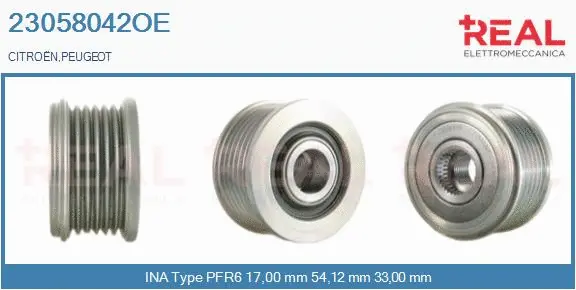 Belt Pulley, alternator (23058042OE)