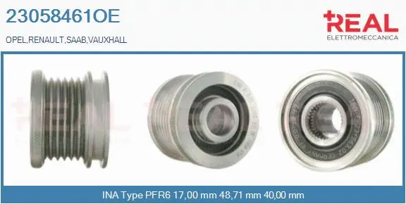 Belt Pulley, alternator (23058461OE)