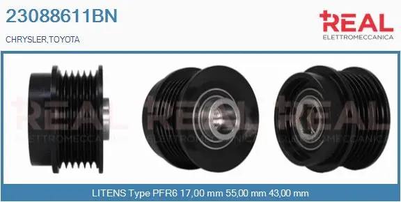Belt Pulley, alternator (23088611BN)