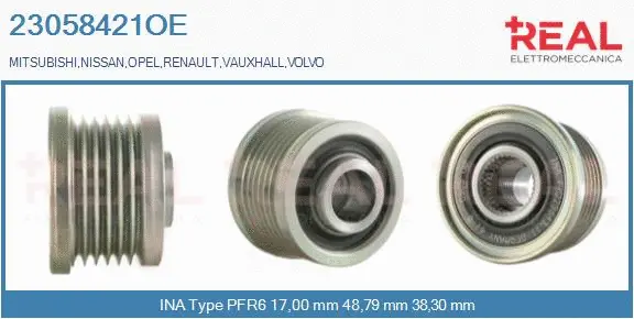 Belt Pulley, alternator (23058421OE)
