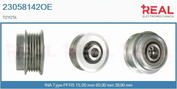 Belt Pulley, alternator (23058142OE)