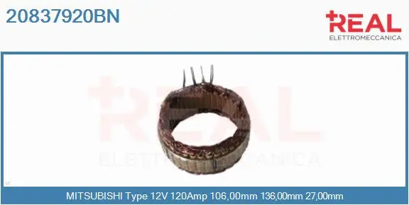 Stator, alternator (20837920BN)