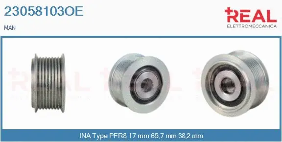 Belt Pulley, alternator (23058103OE)