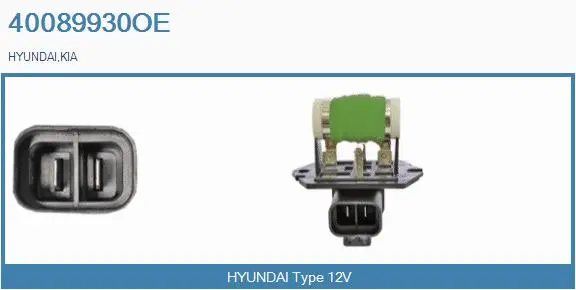 Series resistor, electric motor (radiator fan) (40089930OE)
