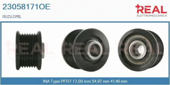 Belt Pulley, alternator (23058171OE)