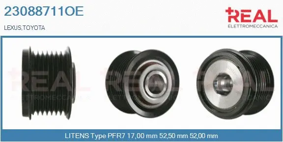 Belt Pulley, alternator (23088711OE)