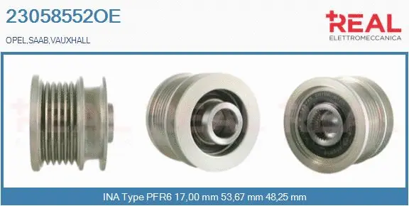 Belt Pulley, alternator (23058552OE)