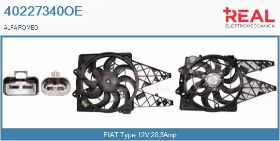 Electric Motor, radiator fan (40227340OE)