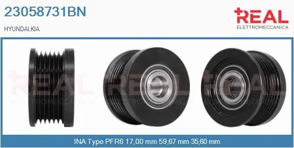 Belt Pulley, alternator (23058731BN)