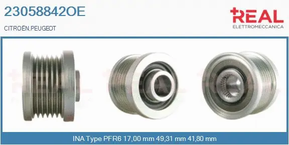 Belt Pulley, alternator (23058842OE)