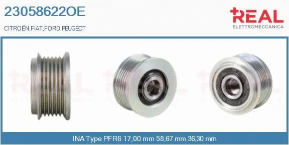 Belt Pulley, alternator (23058622OE)