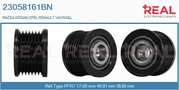Belt Pulley, alternator (23058161BN)