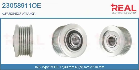Belt Pulley, alternator (23058911OE)