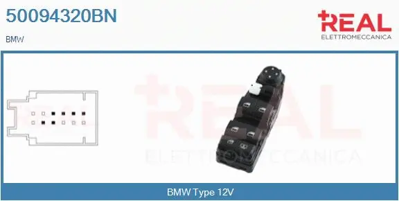 Switch, window regulator (50094320BN)