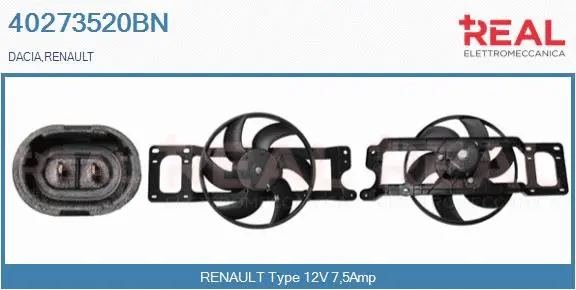 Electric Motor, radiator fan (40273520BN)