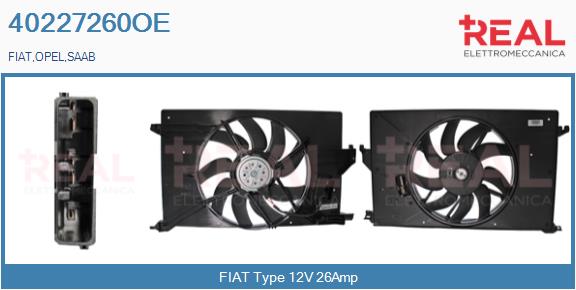 Electric Motor, radiator fan (40227260OE)