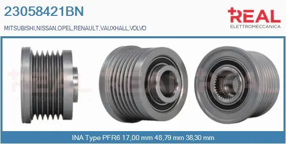 Belt Pulley, alternator (23058421BN)