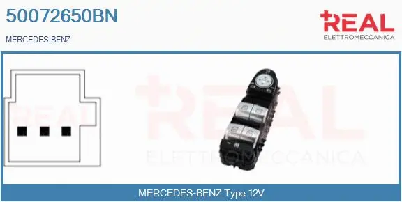 Switch, window regulator (50072650BN)