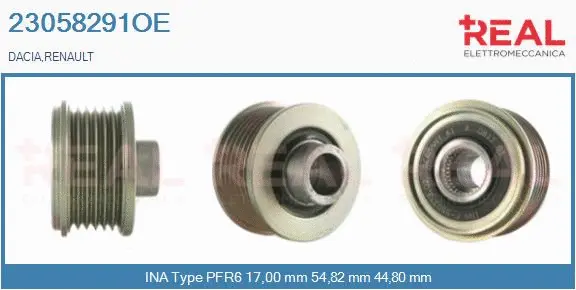 Belt Pulley, alternator (23058291OE)