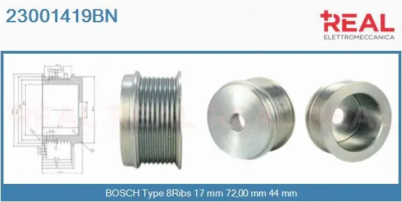 Belt Pulley, alternator (23001419BN)