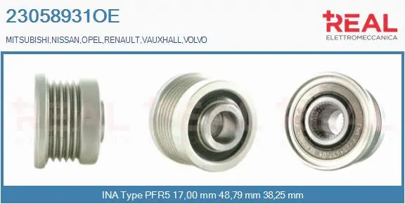 Belt Pulley, alternator (23058931OE)