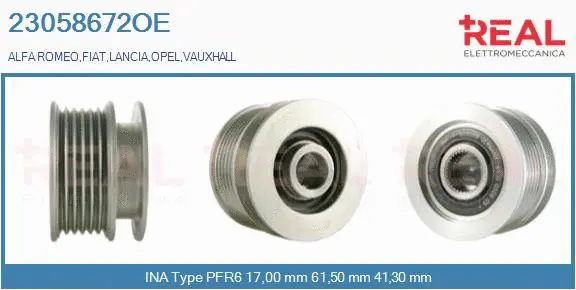 Belt Pulley, alternator (23058672OE)