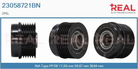 Belt Pulley, alternator (23058721BN)