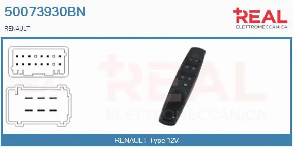 Switch, window regulator (50073930BN)