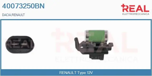 Series resistor, electric motor (radiator fan) (40073250BN)