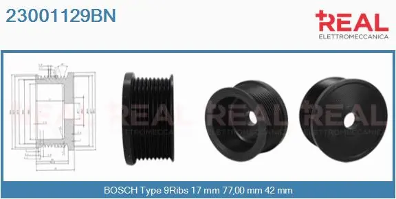 Belt Pulley, alternator (23001129BN)