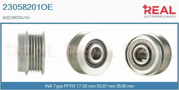 Belt Pulley, alternator (23058201OE)