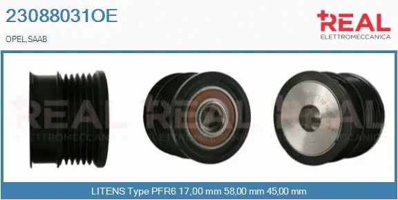 Belt Pulley, alternator (23088031OE)