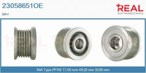 Belt Pulley, alternator (23058651OE)