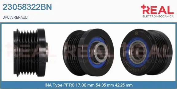 Belt Pulley, alternator (23058322BN)